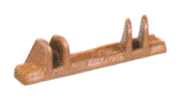 Tile 1 x 6 with vertical anchoring points for support struts in Brown