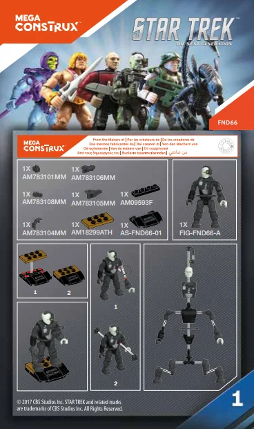 Instruction booklet for FND66 Borg Drone