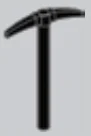 Tool: pick-axe, large in Black