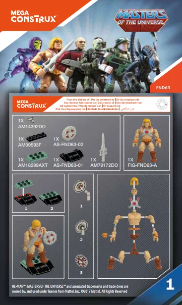 Instruction booket FND63 He-Man