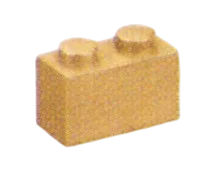 Brick 1 x 2 in Gold, Bright (Metallic)
