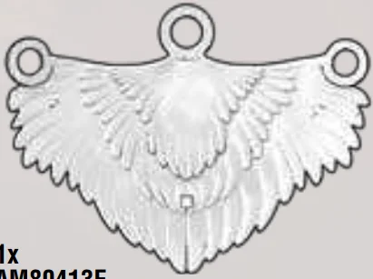 Figure, clothing: cloak, Sorceress' stylized falcon cloak in White