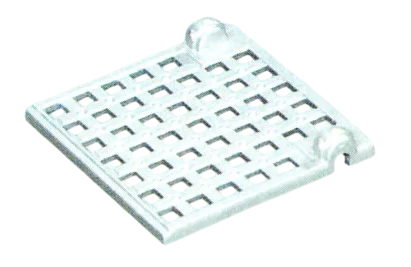 Door: 6 x 6 trapdoor, metal grill on hinge in Silver (Metallic)