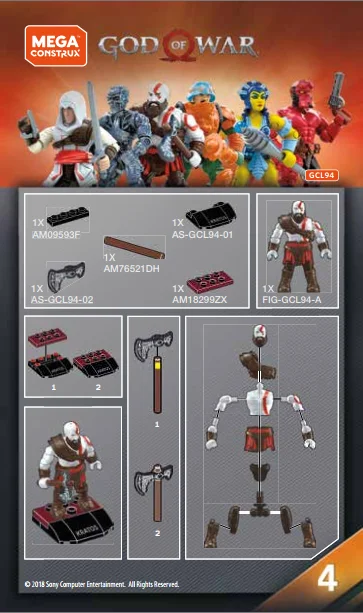 Instruction booklet for GCL94 Kratos