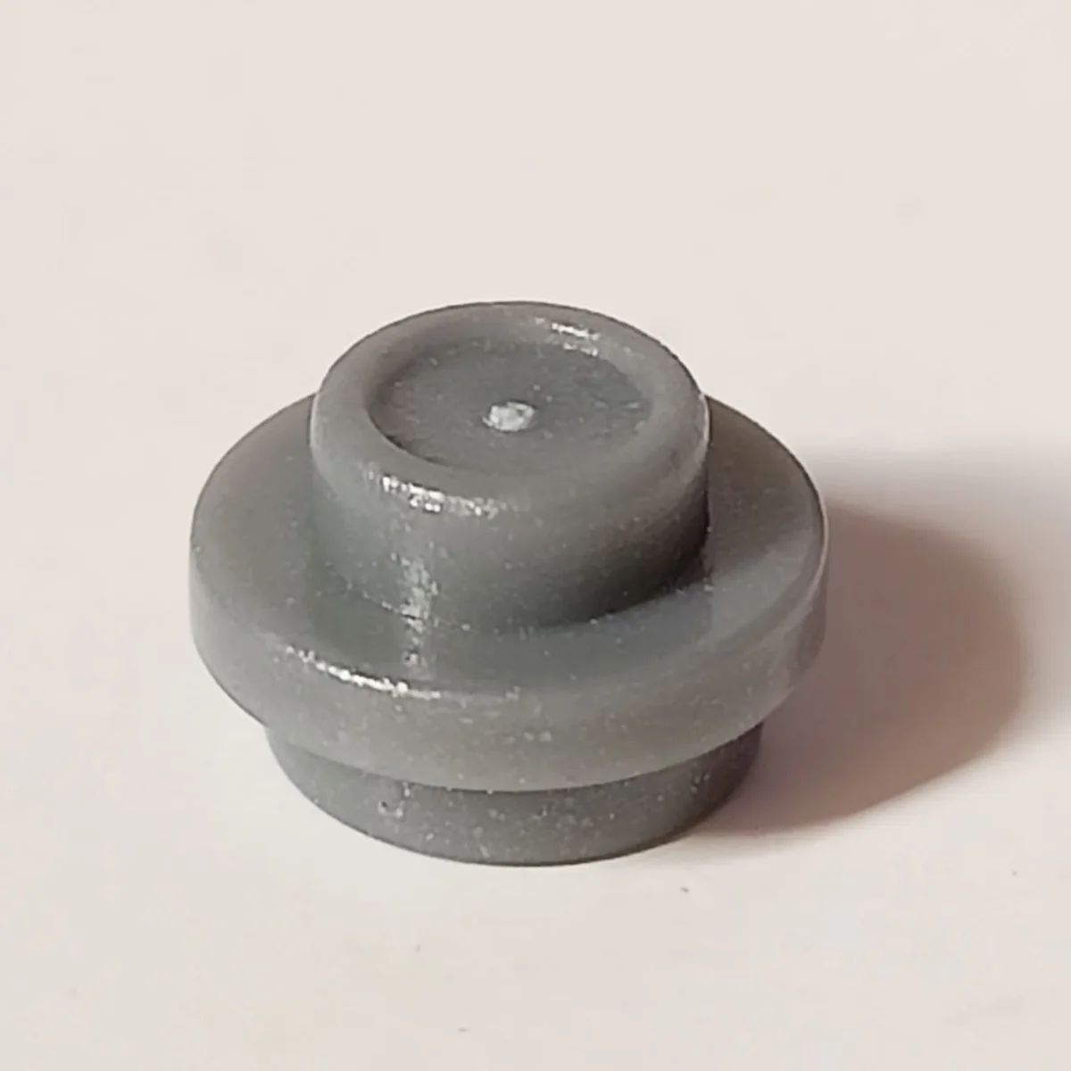 Plate 1 x 1 round in Metal, Silver (Metallic)