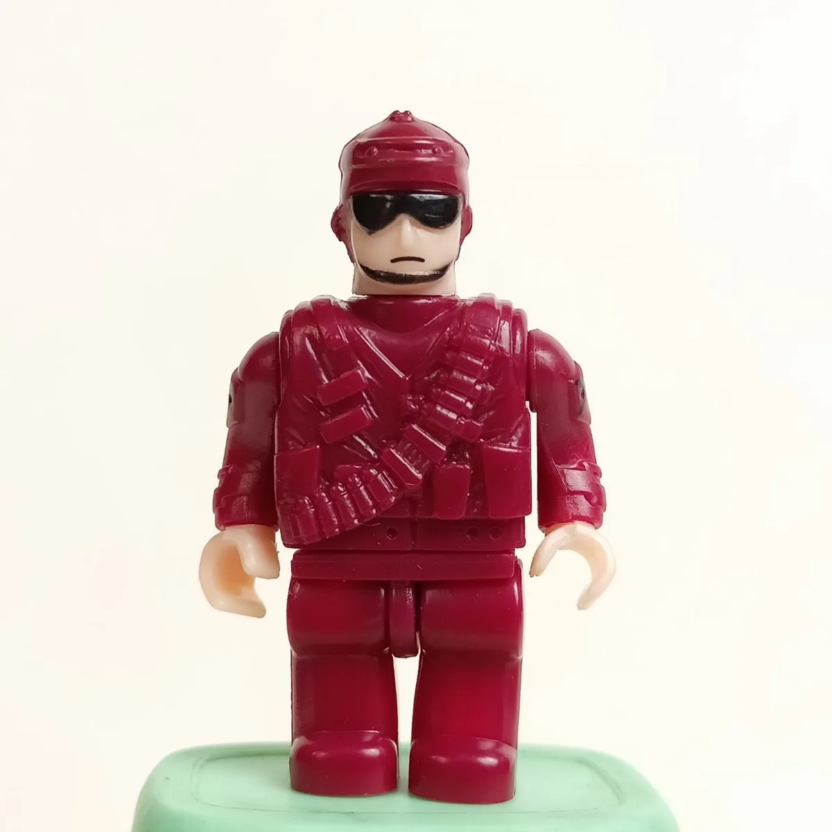Soldier X-ops, all red uniform, black sunglasses