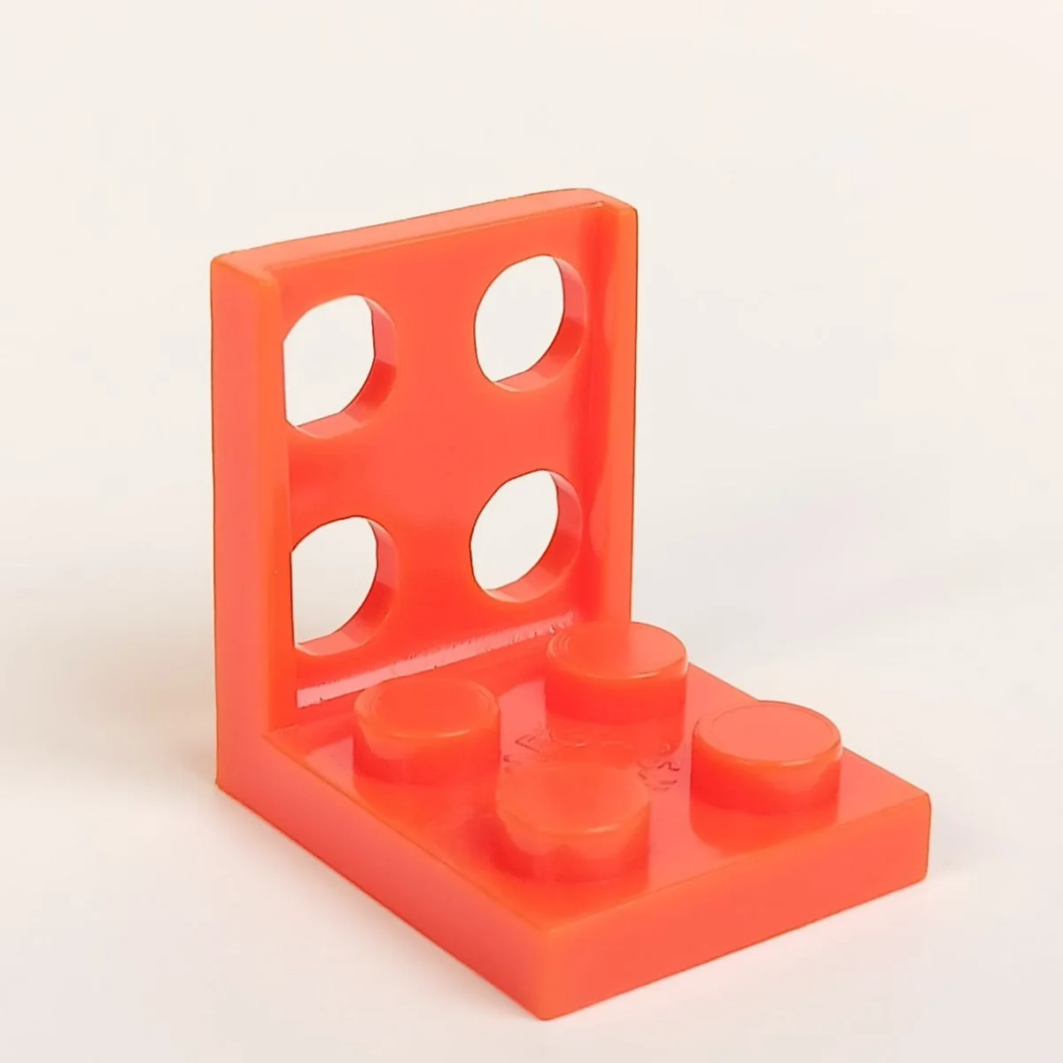 Bracket 2 x 2 - 2 x 2 with holes in Orange, Bright