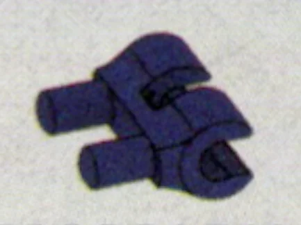 Connector, pins with double clip in Purple, Rich