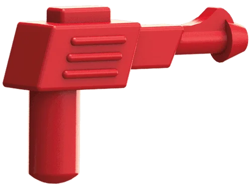 Weapon, Firearm: pistol, Eternian laser weapon, type 02 in Red, Flame