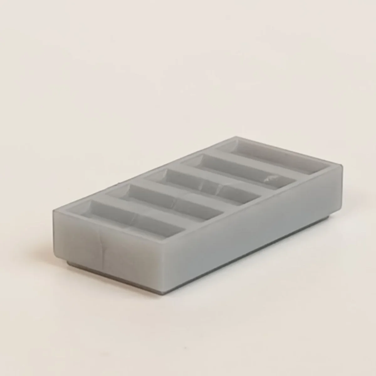 Tile, Modified 1 x 2 w/ 5 Lateral Notches in Gray, Steel