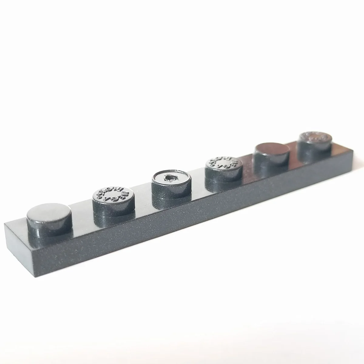 Plate 1 x 6 in Metal, Gunmetal (Metallic)