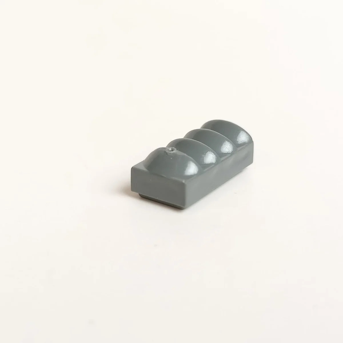 Tile 1 x 2 with ridges in Gray, Dark