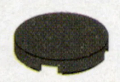 Tile 2 x 2 Round w/ Bottom Center Stud Connection in Gray, Dark (Metallic)