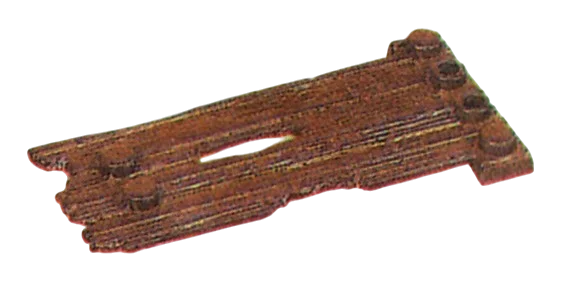 Plate 4 x 8 splintered wood plank in Brown, Dark