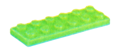 Plate 2 x 6 in Green