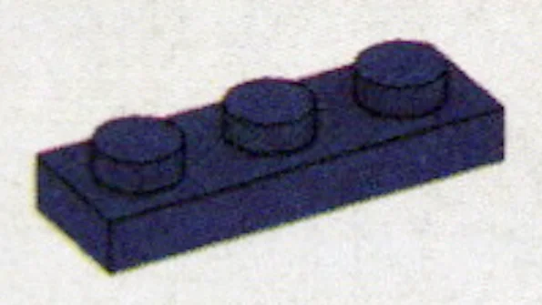 Plate 1 x 3 in Purple, Rich