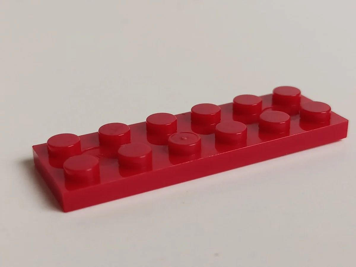 Plate 2 x 6 in Red, Flame