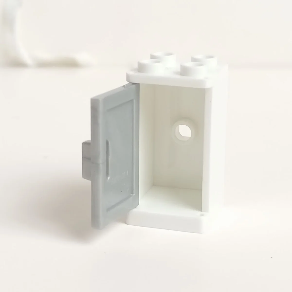 cabinet 2 x 3 x 2 assembly (white body and silver cabinet door) in Multicolored