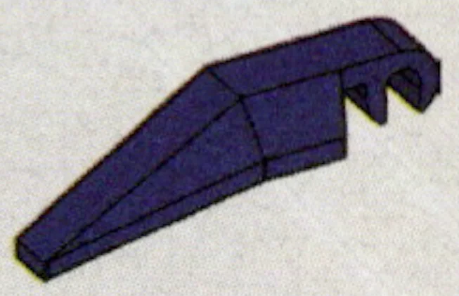 Hinge panel, small faceted vane on clip in Purple, Rich