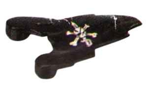 Fixture: flag, triangular with skull and saber in Multicolored