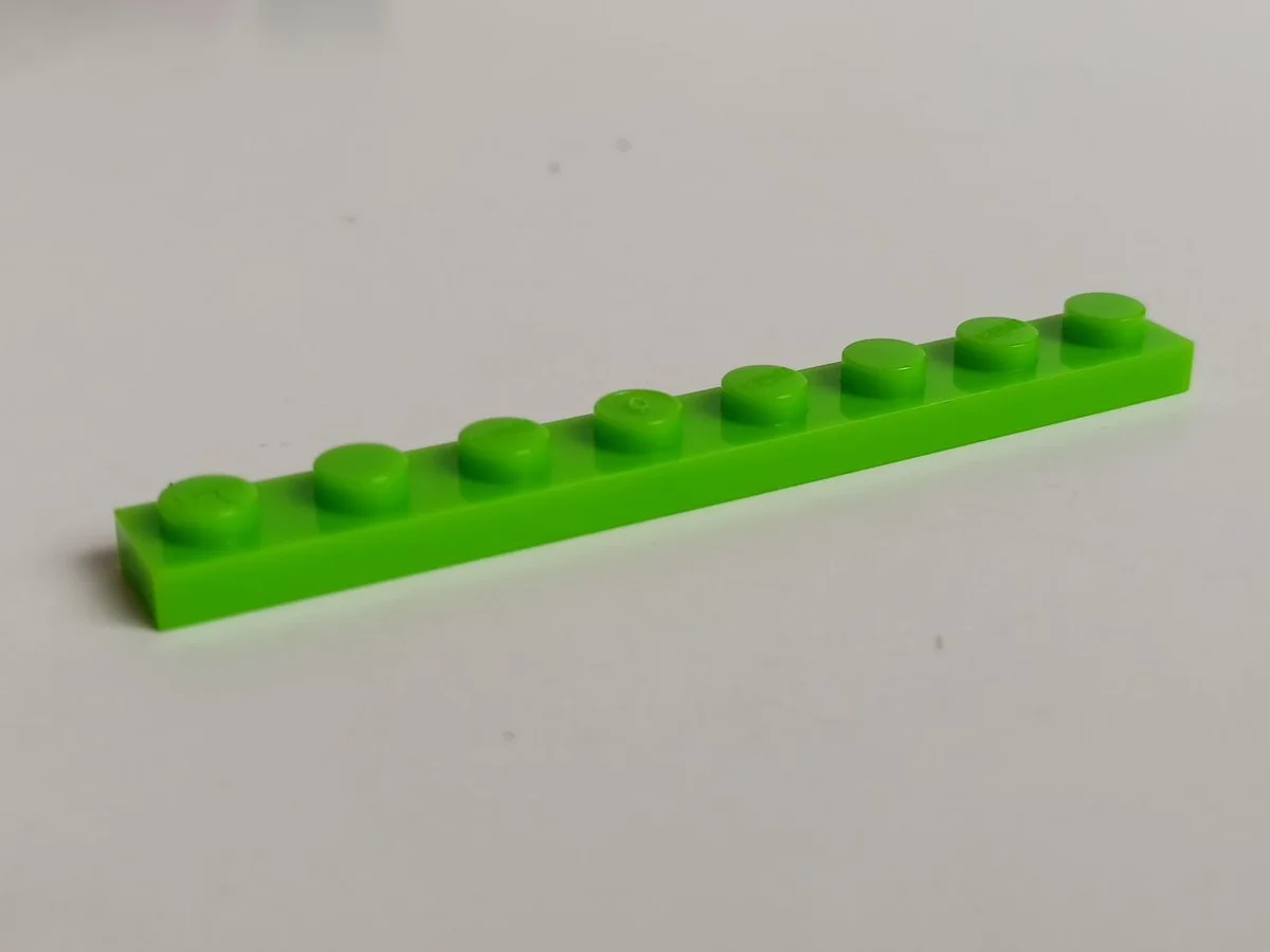 Plate 1 x 8 in Green, Lime