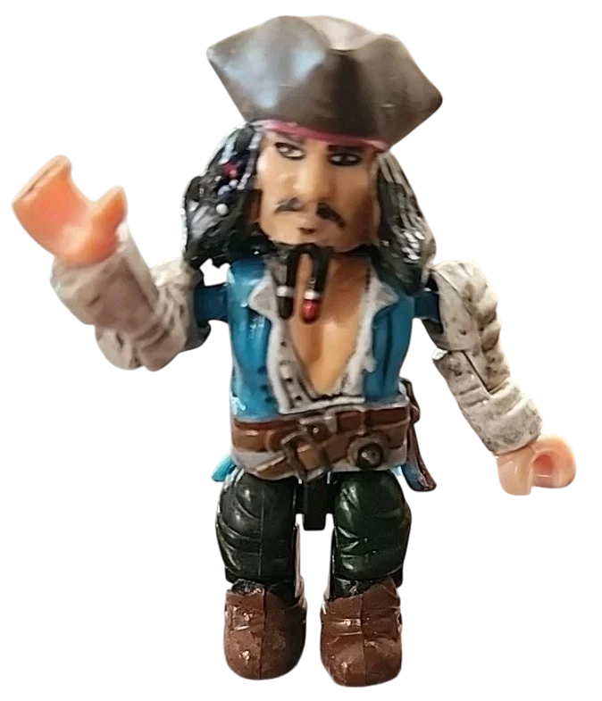 Figure, POTC: Jack Sparrow, blue vest, open with white shirt