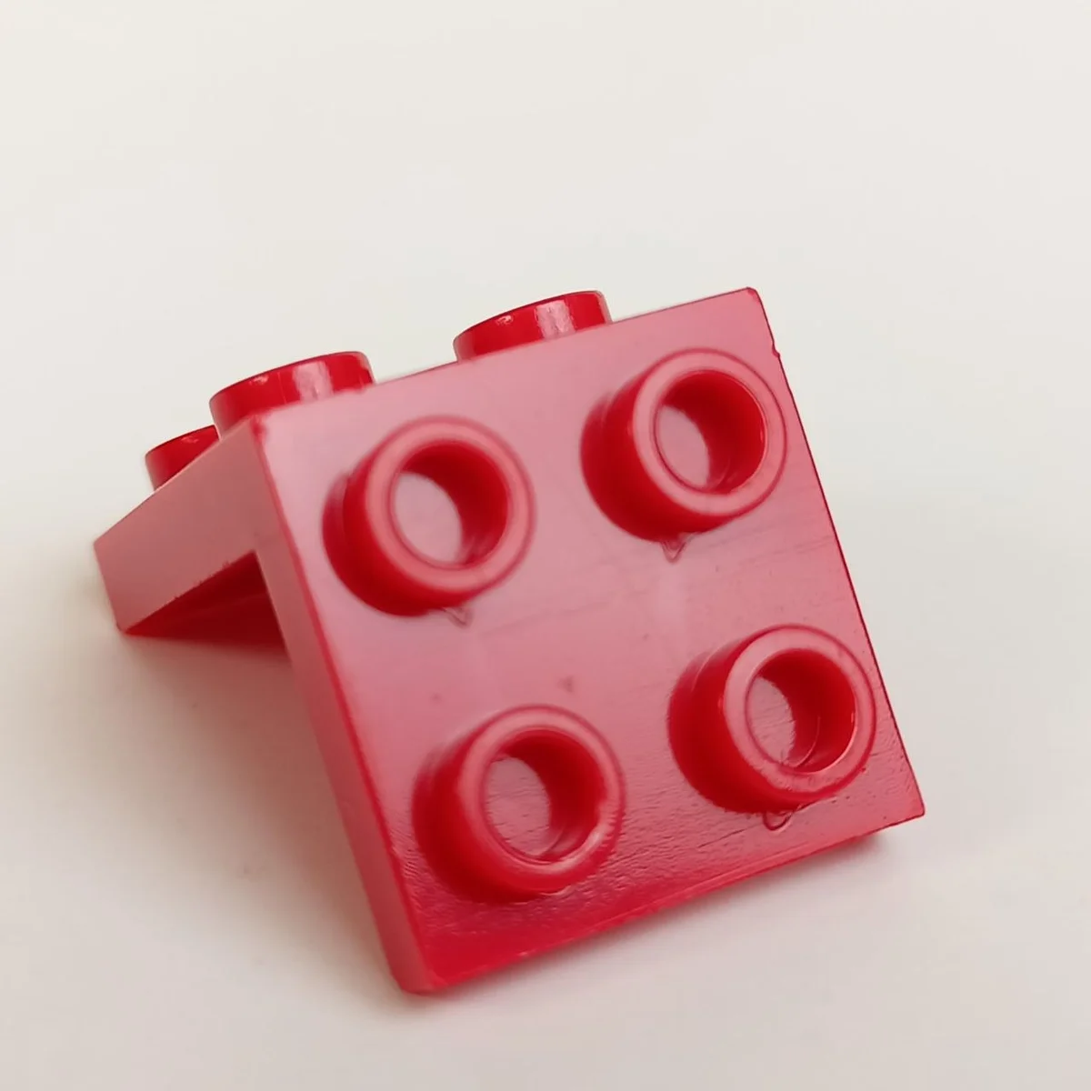 Bracket 2 x 2 - 2 x 2 with studs in Red, Flame