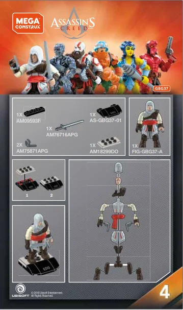 Instruction booklet for GBG37 Ezio