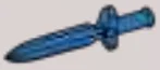 Weapon, Melee: sword, long with narrowed blade at handguard in Blue