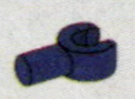 Connector: pin, short with clip in Purple, Rich