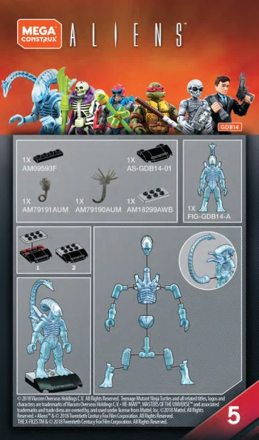 Instruction booklet for GDB14 Xenomorph