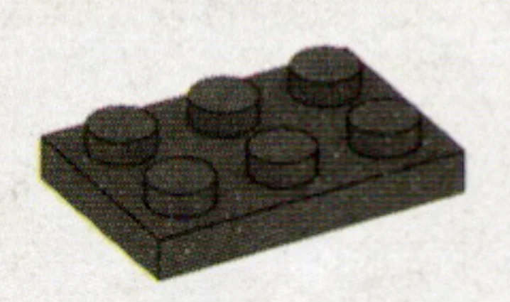 Plate 2 x 3 in Gray, Dark (Metallic)