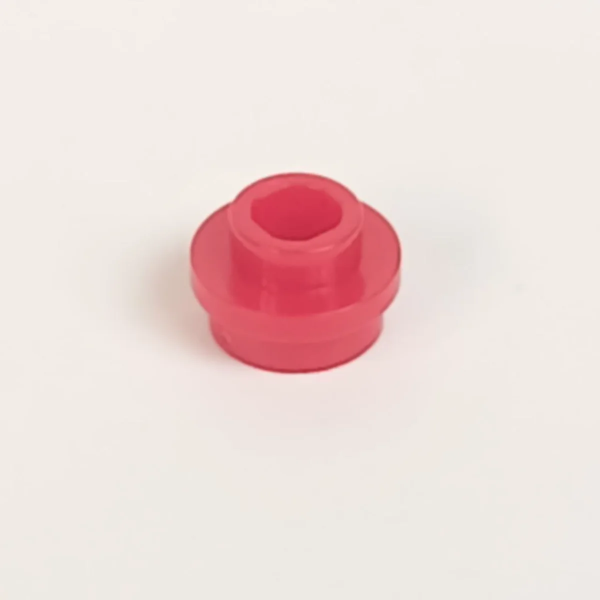 Plate Round 1 x 1 with Open Stud in Red, Flame