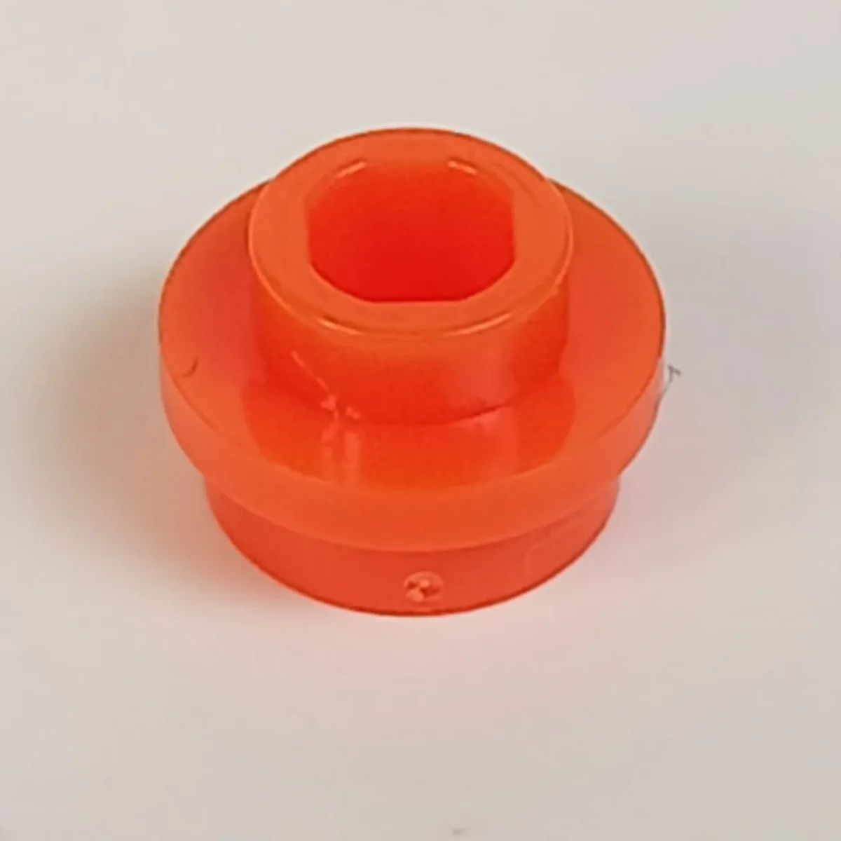 Plate Round 1 x 1 with Open Stud in Orange, Bright