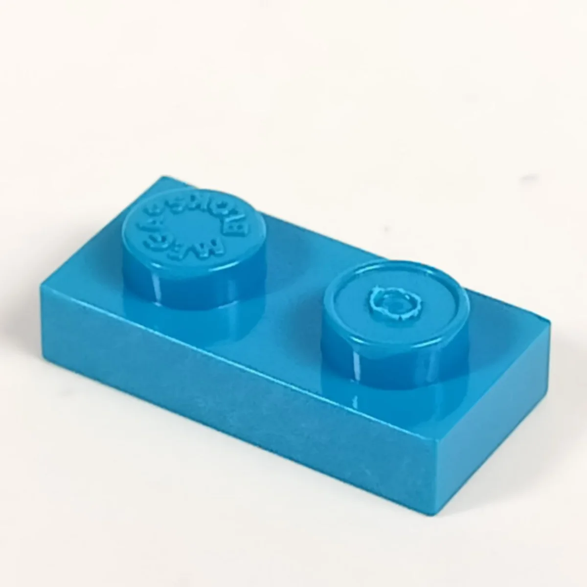 Plate 1 x 2 in Blue, Spanish