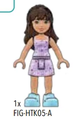 Figure, Barbie: brown hair, pale skin, lavender sun dress