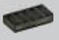 Tile Textured 1 x 2 with lateral notches in Green, Jungle (Camo)