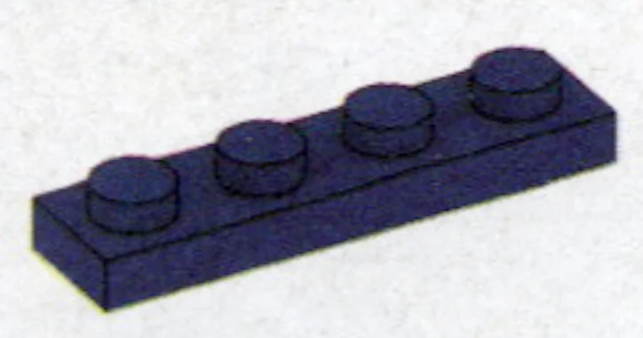 Plate 1 x 4 in Purple, Rich