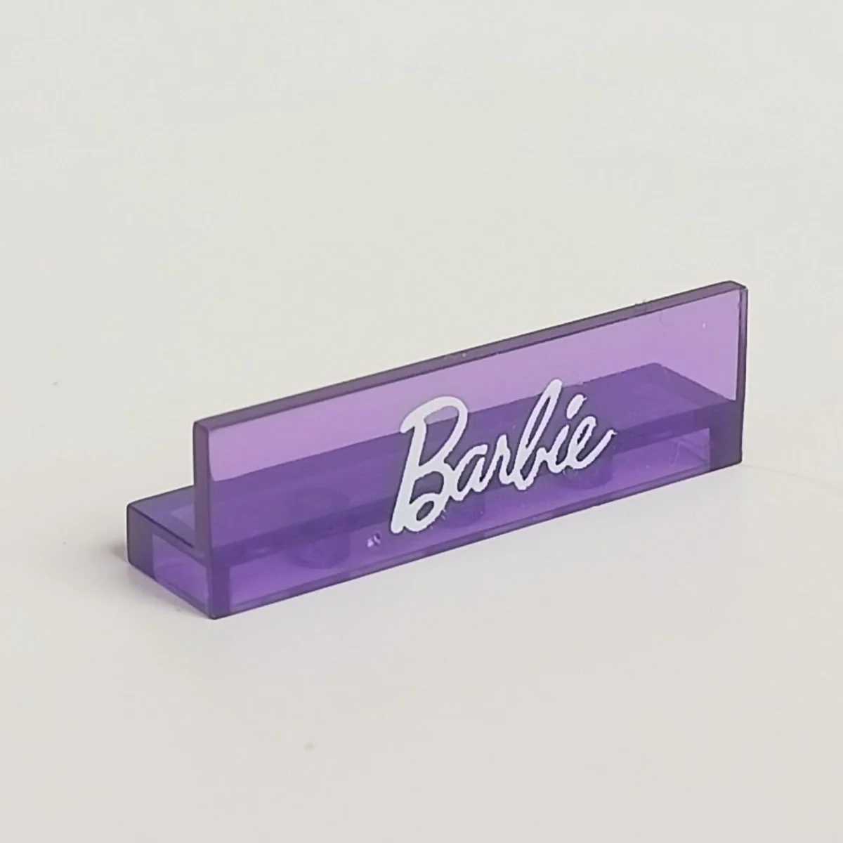 1 x 4 panel with white "BARBIE" pattern