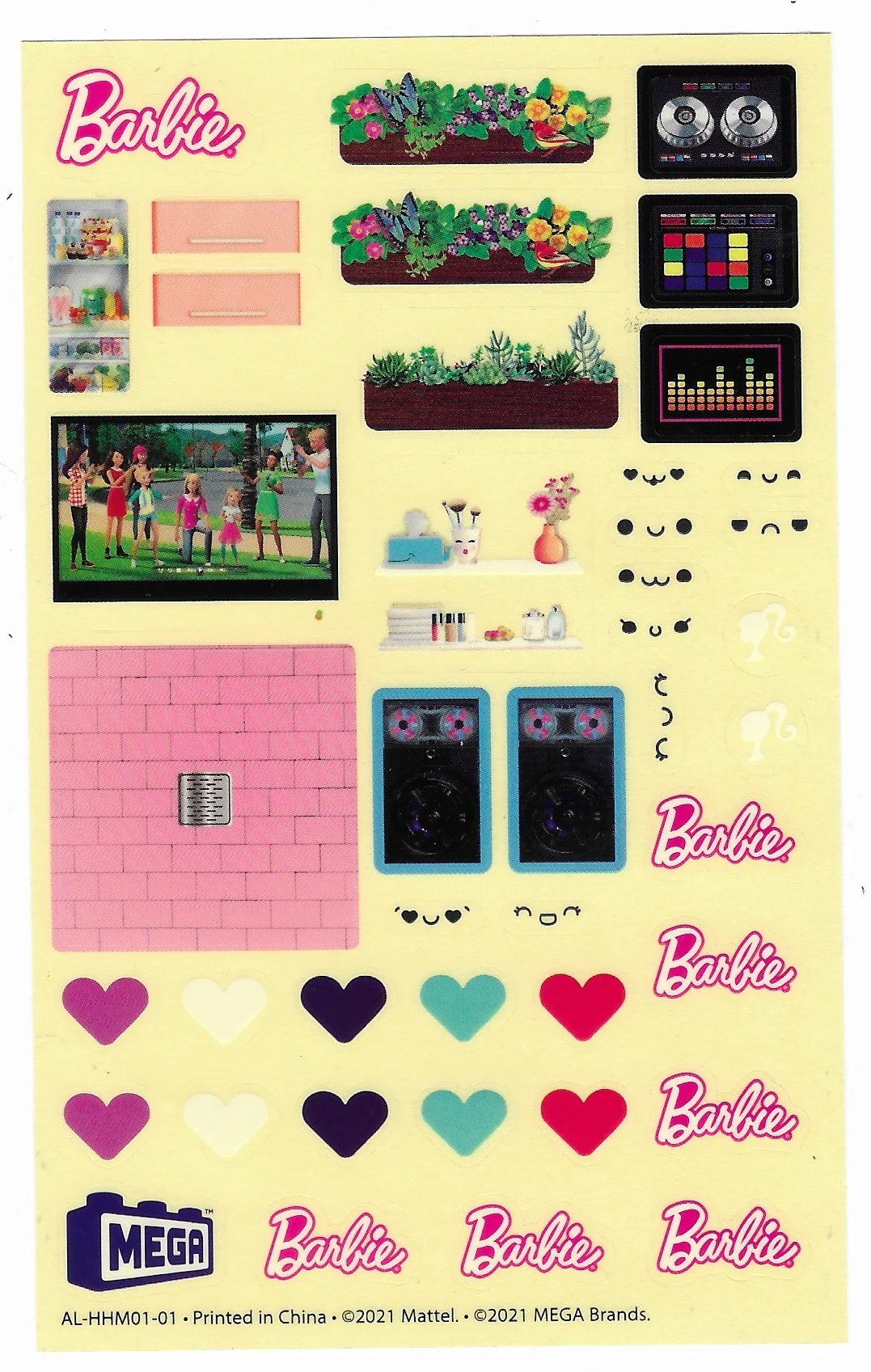 Sticker sheet for set HHM01