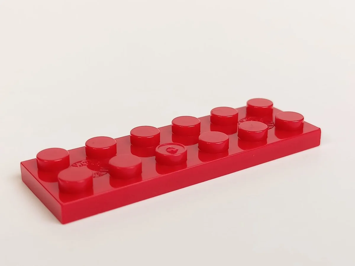 Plate 2 x 6 in Red, Flame