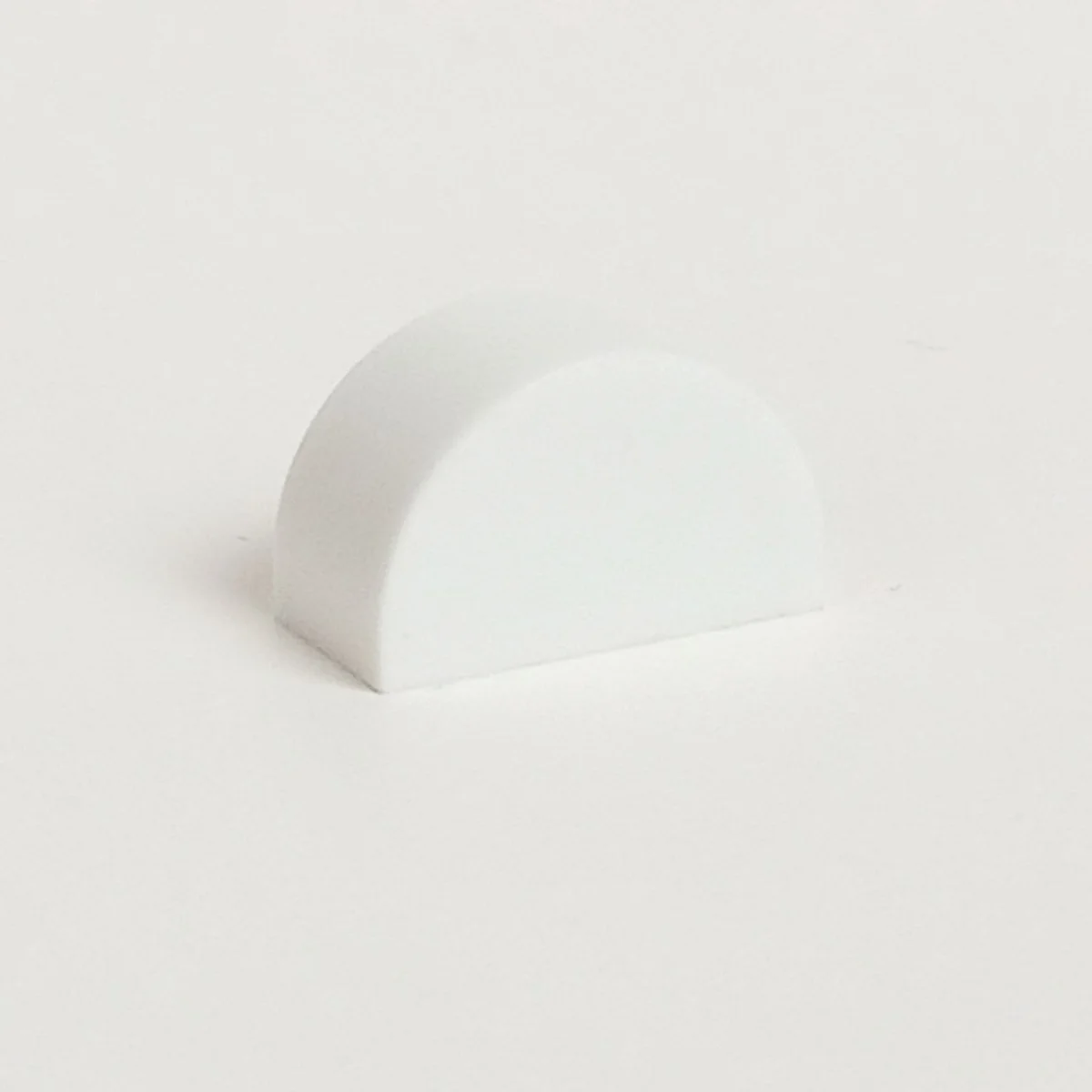 Brick 1 x 2 round top in White