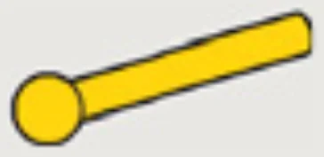 Weapon: Medium Shooter Ball joint on long pin in Yellow, Lemon