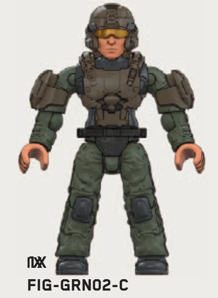 UNSC Marine w/ Shoulder Armor (Infinite, White Female, Short Blonde Hair) (Combat Unit)