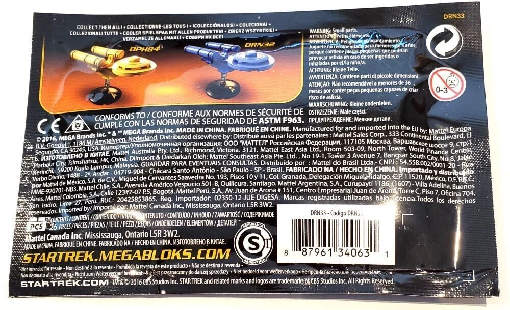 Original packaging for DPN33 Mini USS Enterprise (Red)