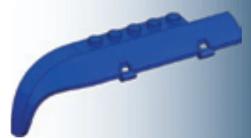 Panel 2 x 12 with sloped face & down-curved leading edge, left in Purple, Rich
