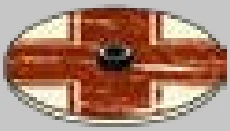 Weapon, Armor: Viking shield, red cross on white background in Beige, Light Olive Drab