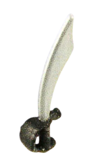 Weapon, Melee: sword, cutlass with dark brown hand guard in Multicolored