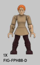 Figure, Viking: female, red hair tan tunic, black leggings