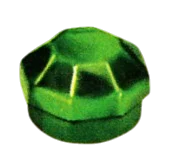 Tile 1 x 1 octagonal facet in Green, Emerald (Translucent)